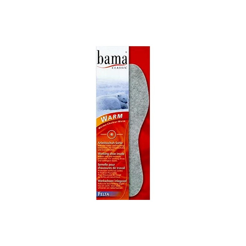 Bama 201300-999-47"Felta" Insole, Grey, Size 47