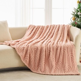 Lotus Karen Pink Throw Blanket for Couch - Fleece Fuzzy Blanket Throw Blankets for Women Cute Cozy Blanket Super Soft 50x70 Inches