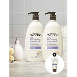 [Skin Lily Protion 30g] Aveeno Daily Moisturizing Stress Relief Body Wash 532mLx2 / [증스킨릴리프로션30g] 아비노 데일리 모이스춰라이징 스트레스 릴리프 바디 워시 532mLx2