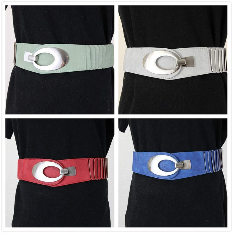 irisaa Wide Women's Elastic Waist Belt, Waist Belt, Stretch Belt