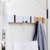 YunNasi Bamboo Coat Rack with Foldable Hooks Wall Coat Rack