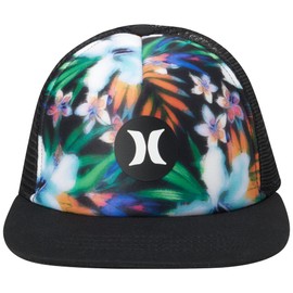 Hurley Men's One & Only Square Trucker Baseball Cap, Size One Size, Black/Black