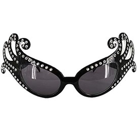 Black Fancy Dame Edna Style Sunglasses