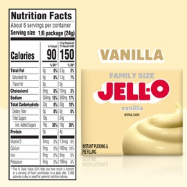 Jell-O Vanilla Instant Pudding & Pie Filling Mix (24 Ct Pack, 5.1 Oz Boxes)