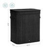 SONGMICS Laundry Hamper with Lid, Bamboo Laundry Basket, Removable Machine