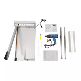 RustyVioum 24" Shrink Wrap Machine, 530W Packaging Sealing Machine with 1500W Heat Gun 572-968℉ Temperature Control Shrink Wrap Heat Sealer for PP, PE, PVC, POF Film