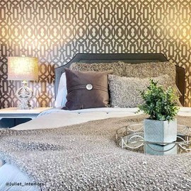 Trellis Allover Wall Stencil – Wall Painting Stencils for Easy Room Makeover – Stencil for Painting Walls – Stenciling Instead of Wallpaper Saves Money – Quality Stencils for Walls and Floors