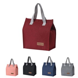 HUIQIHANG Lunch Bags for Women Men, Reusable Insulated Leakproof Lunch Box Tote Bag, Cool Bags Cooler Tote Box, Thermal Cooler Bag for Work School Picnic Travel (Red)