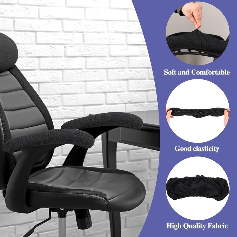 2Pcs Office Chair Arm Cover,Chair Armrest Covers, Office Seat Hand