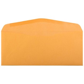 JAM PAPER #14 Envelopes - 5 x 11 1/2 - Brown Kraft Manila - 50/Pack