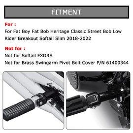 PSLER Left and Right Passenger Footpeg Supports for Softail Models Deluxe Heritage Sport Glide Softail Slim Street Bob Breakout Low Rider models 2018-2022(Black)