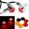 2pcs Chrome 15 LED Motorcycle Stop Brake Running Turn Signal