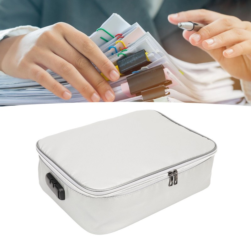 File Organizer Bag Fireproof Waterproof Multi Layer Document Organizer File