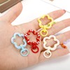 11Pcs Colorful Flower Metal Lobster Claw Clasps with Spring O