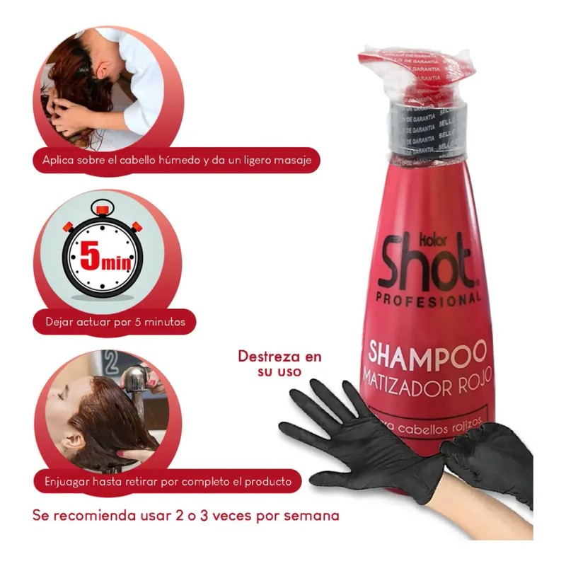 Shampoo Matizador Rojo Revive Tu Color Y Brillo