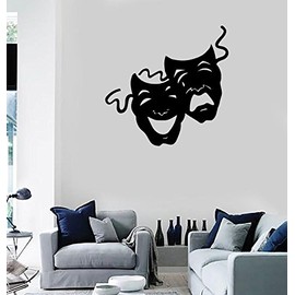 Masks Comedy and Tragedy Theater Decor Wall Mural Vinyl Decal Art Sticker p383