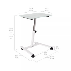 Seville Classics Airlift Height-Adjusta - White