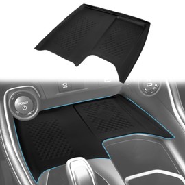 Wireless Charging Mat Compatible with Toyota Grand Highlander 2024-2025, Center Console Phone Charger Mat Protective Pad Anti-Slip Waterproof Interior Accessories Black