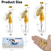 QualyQualy 5Pcs Spinner Bait Set Multi Colored Fishing Spinners Lures