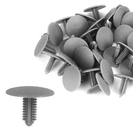 X AUTOHAUX 40pcs 6mm Hole Dia Plastic Bolt Rivets Mudguard Clips Gray for Car