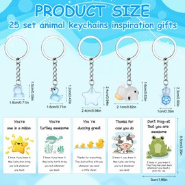 25 Set Employee Appreciation Gifts Bulk for Coworkers Mixed Animal Thank You Staff Gift Animal Pun Inspirational Note Cards Funny Resin Office Pocket Favors Inspirational Gifts for Teacher Team Nurse