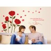 Decals Design 'Romantic Rose Flowers' Wall Sticker (PVC Vinyl, 50