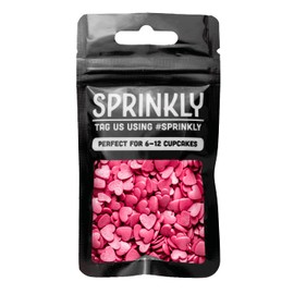 SPRINKLY - Glimmer Hearts - Deep Pink - 25g