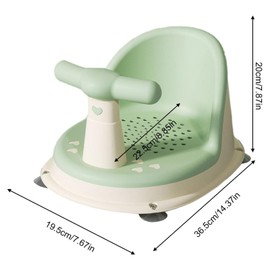 Baby Chair for Tub Sitting Up, Baby Bath Chair with Adjustable Backrest Support and Secure Suction Cups, Bathroom Chairs for Babies, Infant Bath Tub Seat for 6-18 Months