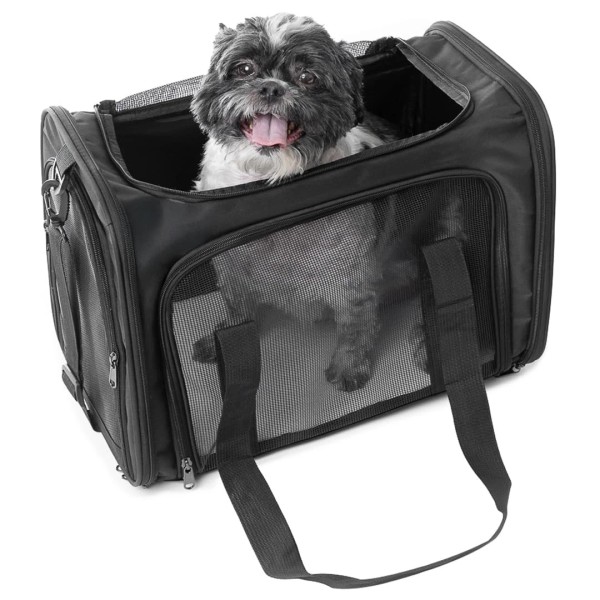 Angora 17.5" Pet Travel Carrier Bag – Collapsible Cat &