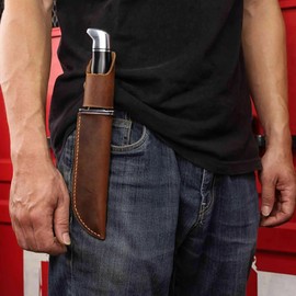 Full grain Leather Sheath for Buck 120 Knife, knife holder, fixed blade knife sheath, Vertical knife sheath for belt