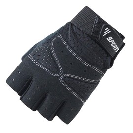 VINWO Girls Fingerless Bike Gloves, Sport Work Out Gloves for 5-12 Year Girls Monkey Bars Rock Climbing Cycling (Black, Small for 5-8 Y)