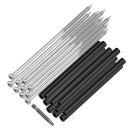 Xadnitu 10 Pieces 7" Gutter Screws with Ferrules and Driving Tool for Eave Gutters Fastening, Fixing, Replacing or Gutter Guards Sagging Solution