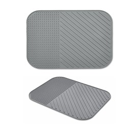 VHD Silicone Dish Drying Mat - for Countertop Kitchen, Heat & Wet Items, Multiple Usage, Heat-resistant, Easy clean, Fast Drying, Dish Drainer, 1 Piece, 13.3 inches x 10.3 inches