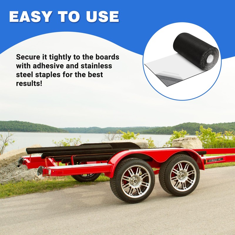 HolyMaji Boat Trailer Bunk Carpet - Adhesive Backed Marine Trailer