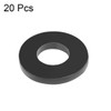 sourcing map Pack of 20 Rubber Washers Flat Washers Black