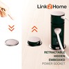 Link2Home Space Saver Pop Up Outlet, 2 Power Outlets, 2