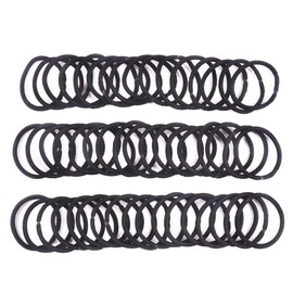 CJESLNA 120 Pcs 4mm Black Elastic Hair Ties,No-metal Ponytail Holders for Thick and Curly Hair,Hair Bands for Women Men Girls