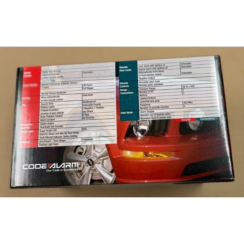 CODE ALARM CA-100 CAR ALARM REMOTE SECURITY WITH KEYLESS ENTRY
