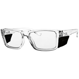 Radiation Safety Glases Model T9538S with .75mm Lead Equivlancy Lenses and 50mm Pb Eq Side Shields in Designer Plastic Frame (Clear)