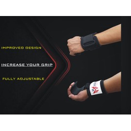 MEDSO Advanced Weight Lifting Heavy Duty Grips, Wrist Straps for Maximum Grip Support, Shrugs,Pull Up Deadlift Straps,Weightlifting Steel Hooks for Men and Women