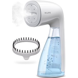 HiLIFE Steamer for Clothes, Handheld Clothes Steamer with Large 300ml Tank, 1100W Strong Power, 30S Fast Heat-up, Garment Fabric Wrinkle Remover, Portable & Compact Travel Size ONLY FOR 120V (White)