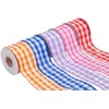 Tekdeere 2-1/2 Inch Bubbled Check Ribbon, 10 Yards Royal and