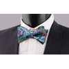 Alizeal Men's Retro Paisley Self-Tie Bow Tie and Handkerchief Set