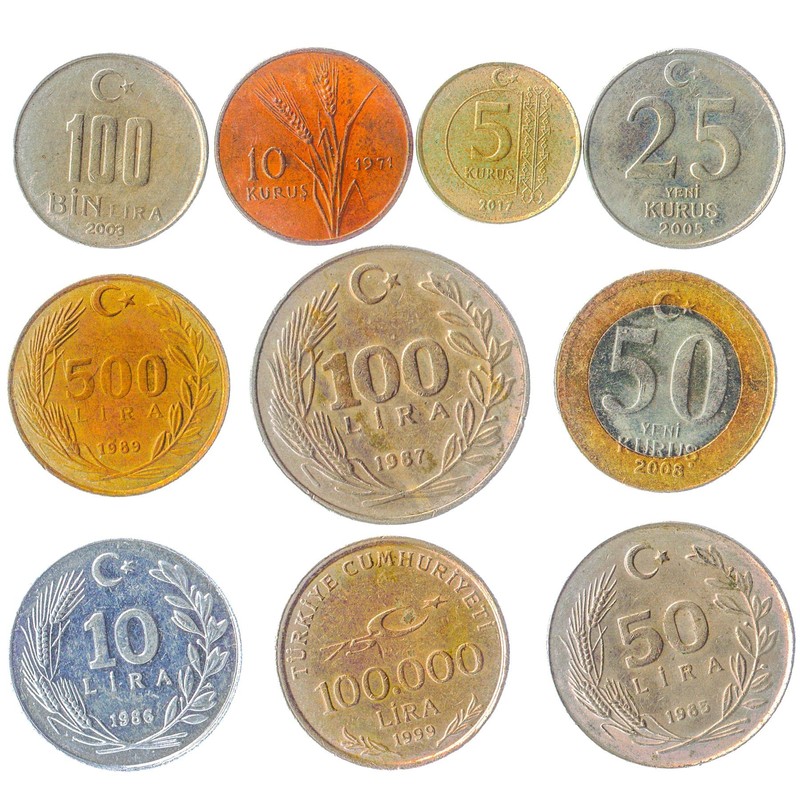 Turkey 10 Mixed Coins | Old Turkish Currency | Kurus