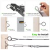 WAYSKA String Light Hanging Kit with 250FT Nylon Coated Stainless
