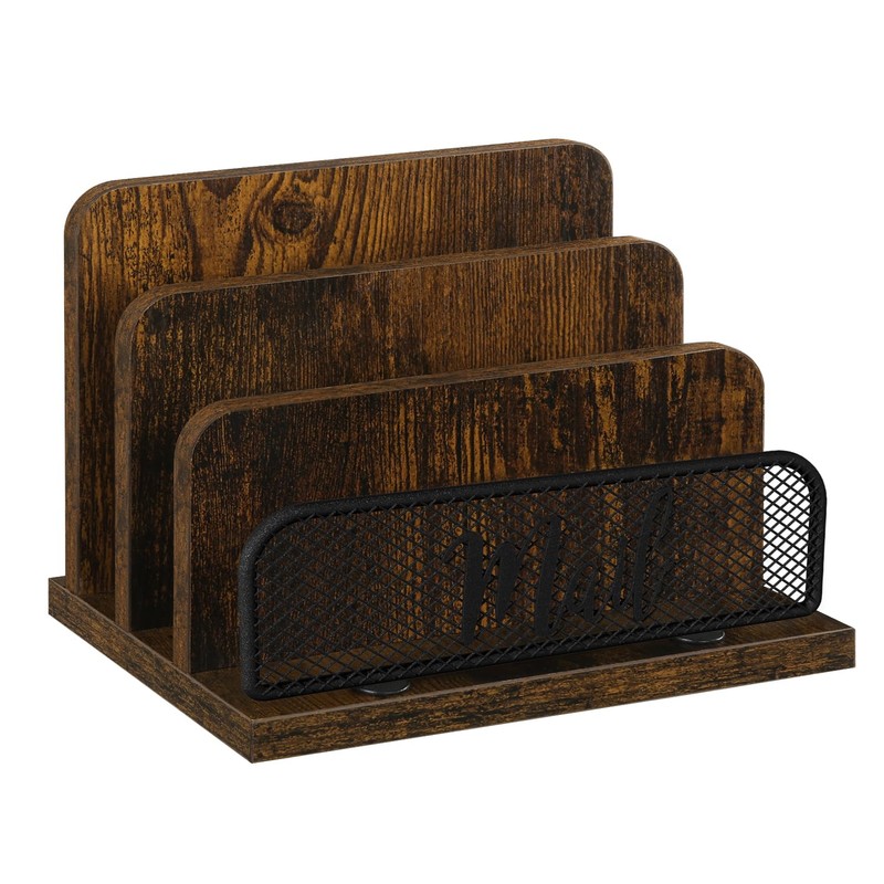 YINMIT Mail Organizer Countertop, Mail Holder with 3-Slot, Desktop Mail