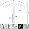AMMSUN 5.8ft Patio Umbrella Outdoor Table Umbrellas with Push Button