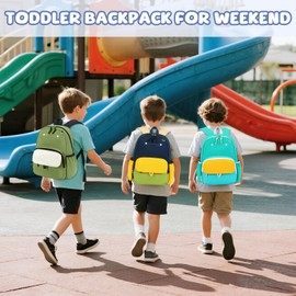 BTOOP Toddler Backpack for Boys Girls 2-6 Kids Preschool Backpacks with Chest Strap Child Kindergarten Bookbag Fit Standard A4 Folder(Army-Green)