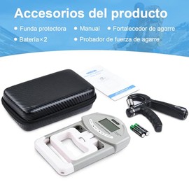 Handeful Entrenador y Dinamómetro de Prueba de Fuerza de Agarre, Pinza Fortalecedora de Agarre Manual, Ejercitadores de Mano Ajustables de Primera Cal