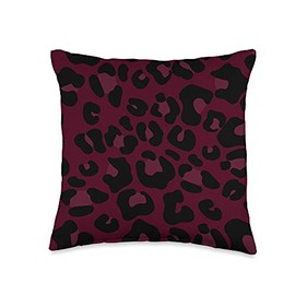 Watermelon Red Print Leopard Cheetah Animal Print Watermelon Red Cheetah Leopard Print Animal Skin Cute Trendy Throw Pillow, 16x16, Multicolor